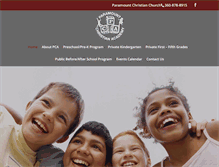 Tablet Screenshot of paramountchristianacademy.com